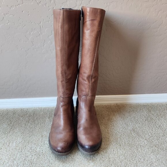 Remonte Brown Leather Riding Boots - Picture 11 of 14